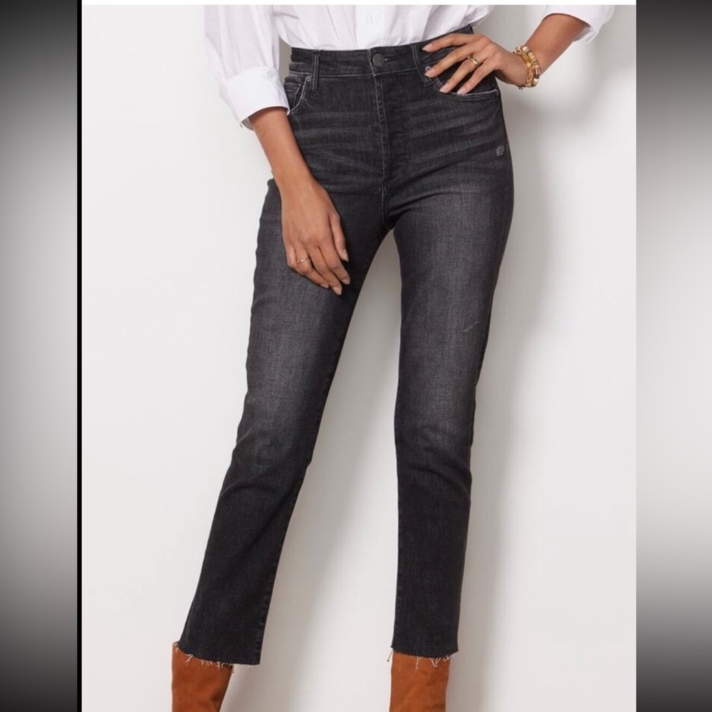Evereve Ever Straight High Rise Jean Fray Hem size 26